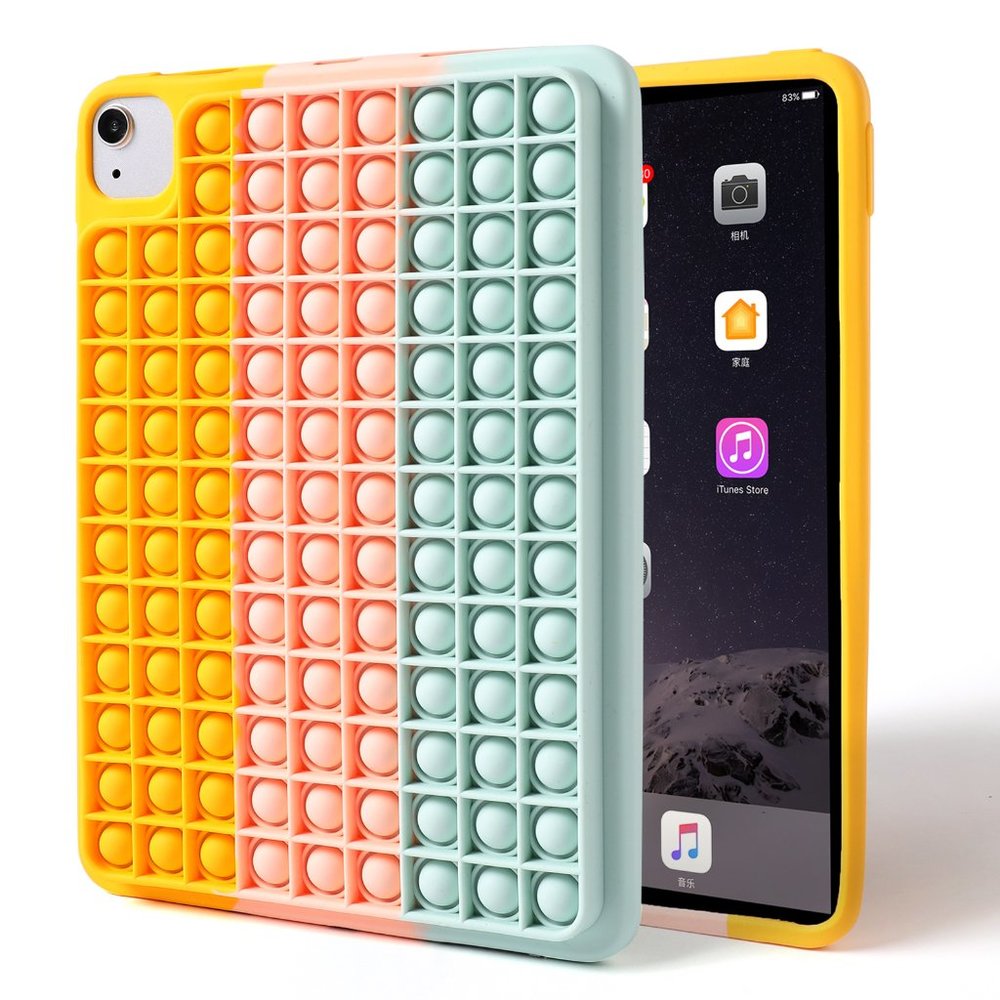 Unbranded Pop It Fidget Tablet Case iPad‎ Pro 11 Yellow Peach Mint Good Sensory